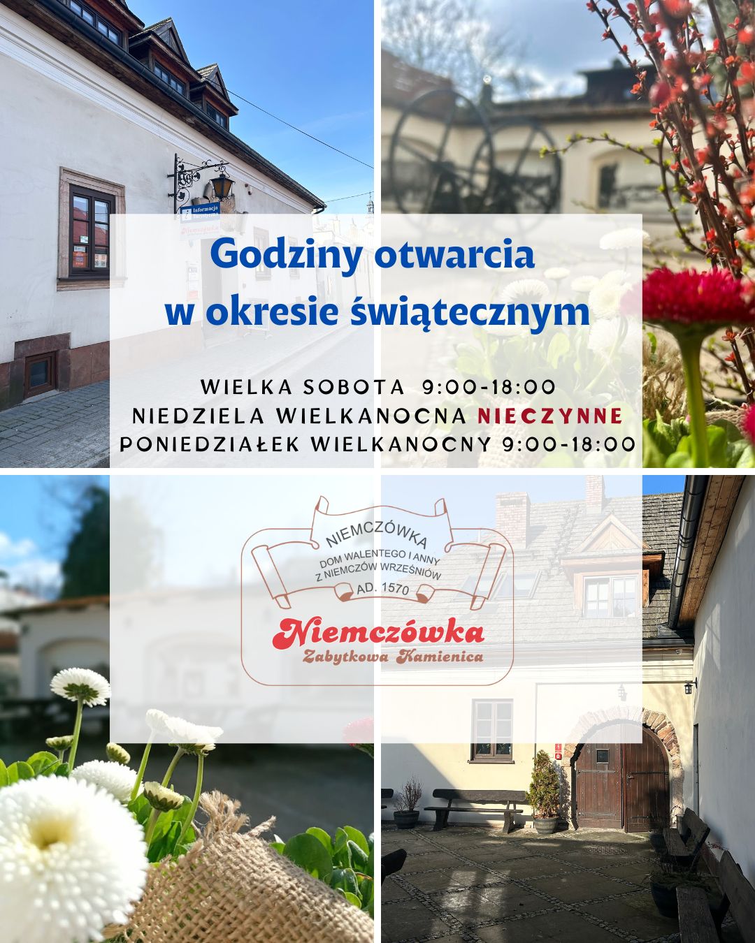 Godziny otwarcia w okresie świątecznym